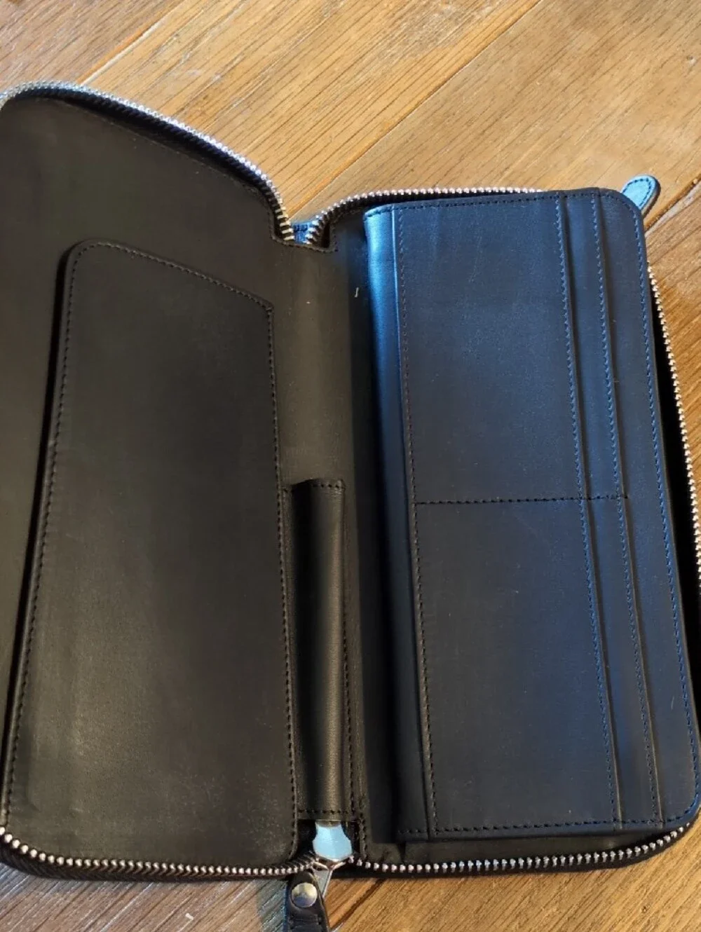 Rare GHURKA AJA Continental Large Zip Wallet Leather Black